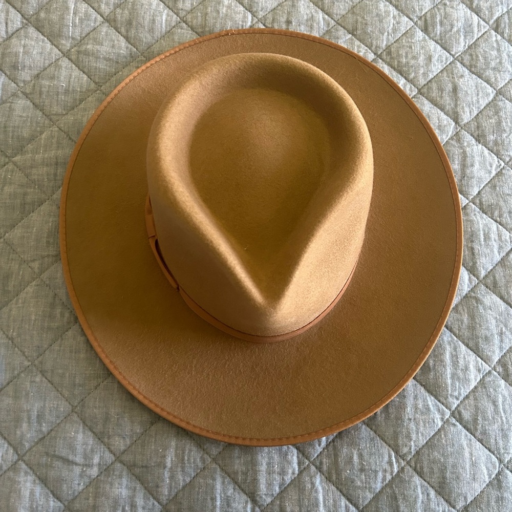 Gigi Pip Monroe Rancher Fedora Brown Felt Wool Fall Hat Womens Size S/M 57 - Picture 6 of 6